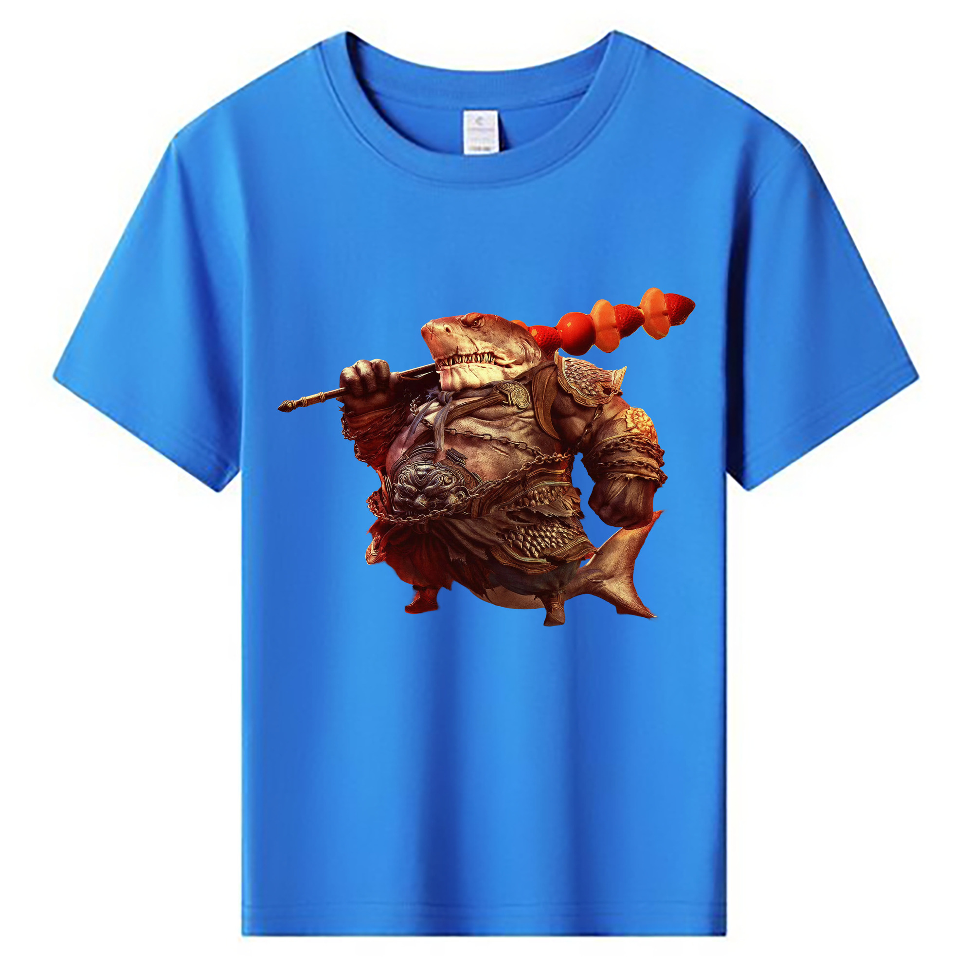 （画像用） Ne Zha 2 ナタ 魔童の大暴れ 綿100％キッズTシャツ（フロントプリント）